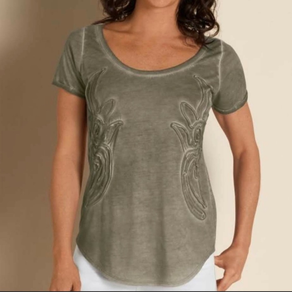 Soft Surroundings | Sage Green Haute Tee